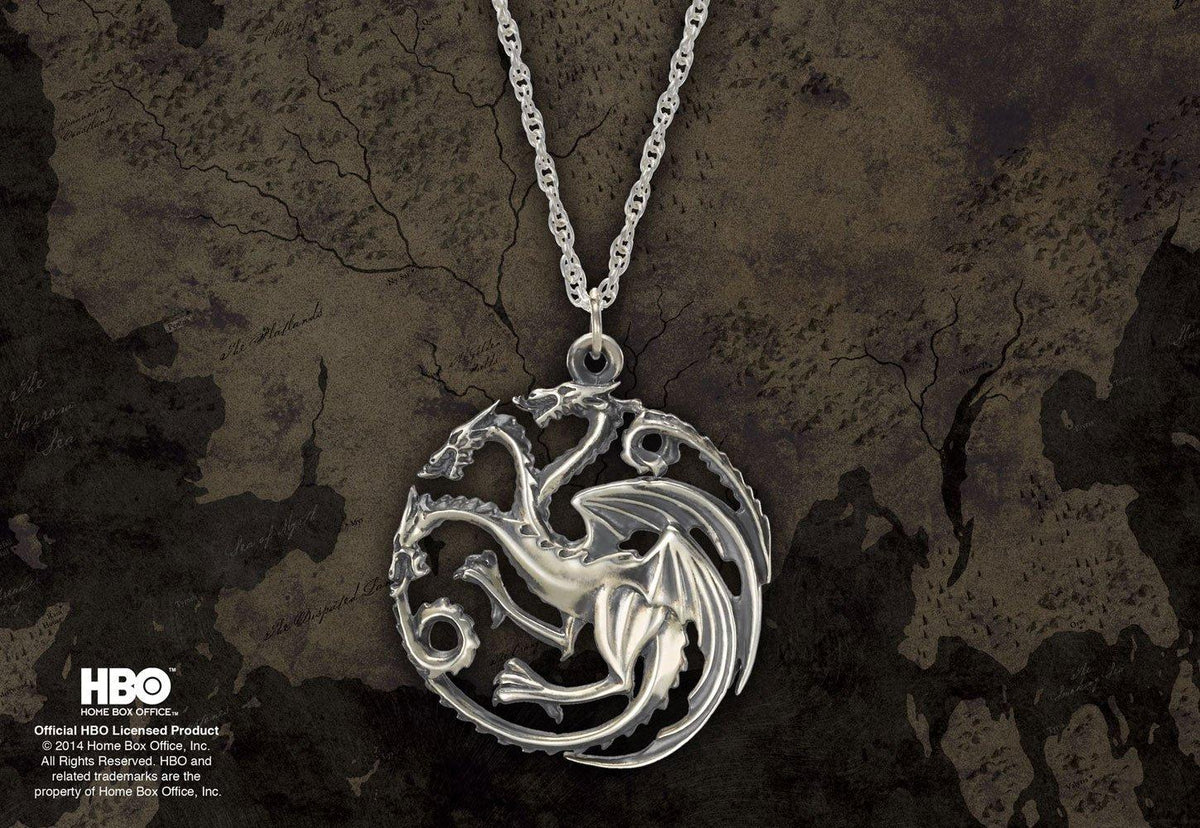 Juego de Tronos Collar con Colgante Targaryen (Plata)
